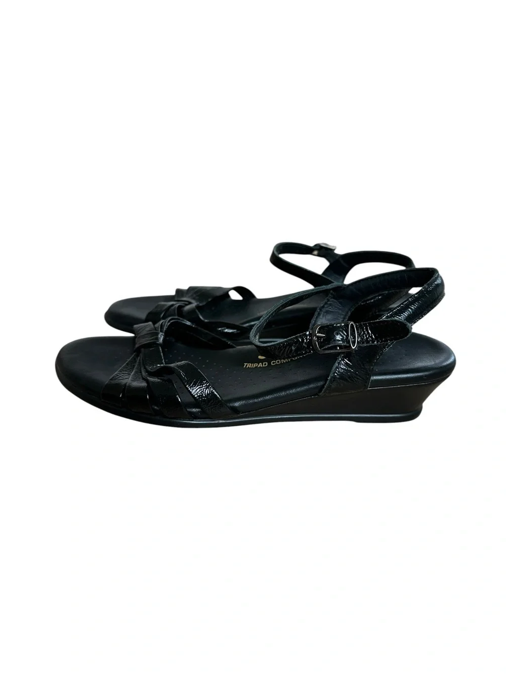 SAS Strippy Quarter Strap Wedge Sandals